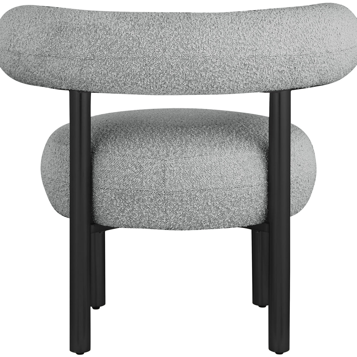 Bordeaux - Boucle Fabric Accent Chair With Black Legs