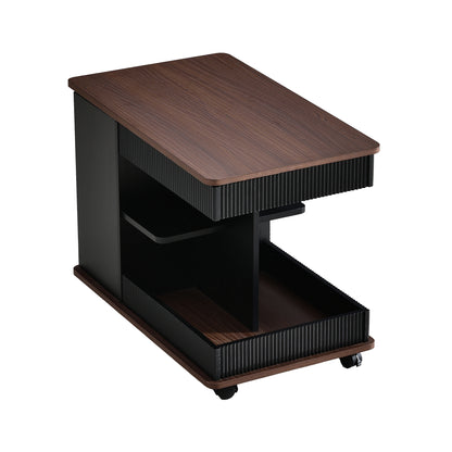 Lift-Top Coffee Table 360-Rotating Hidden Storage Black