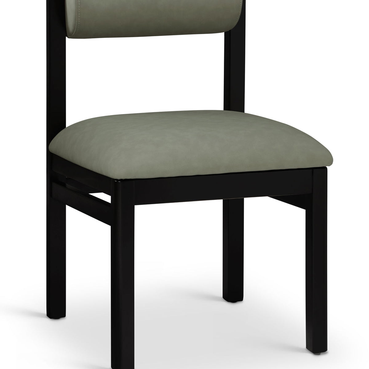 Roundhill - Faux Leather Dining Chair (Set of 2) - Black Frame