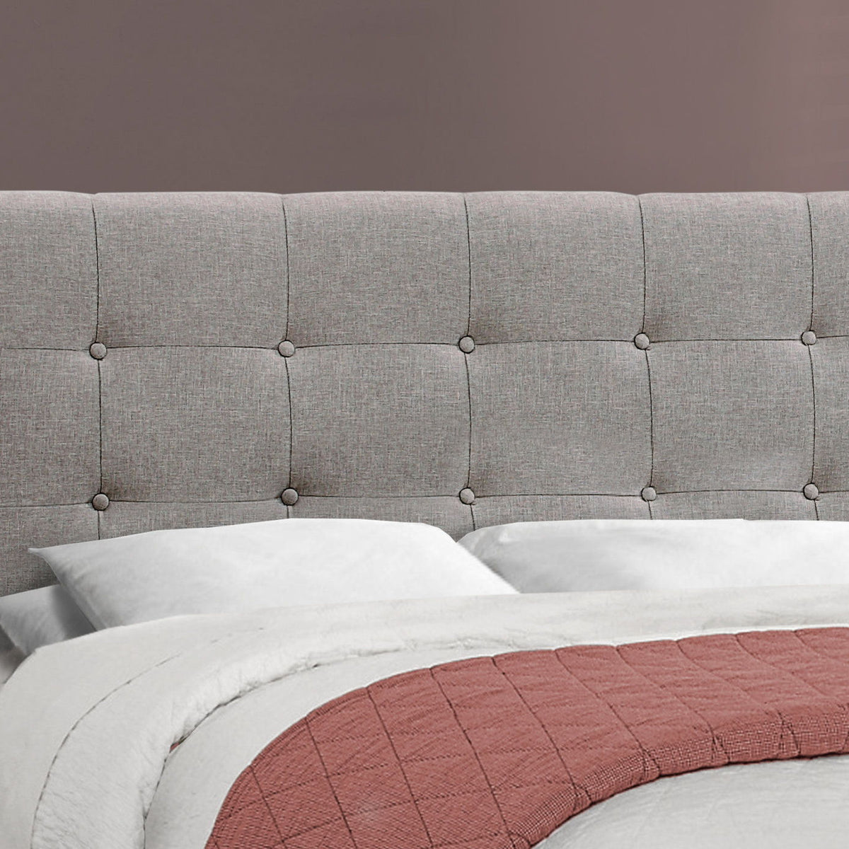 Bed, Upholstered, Frame Only, Transitional