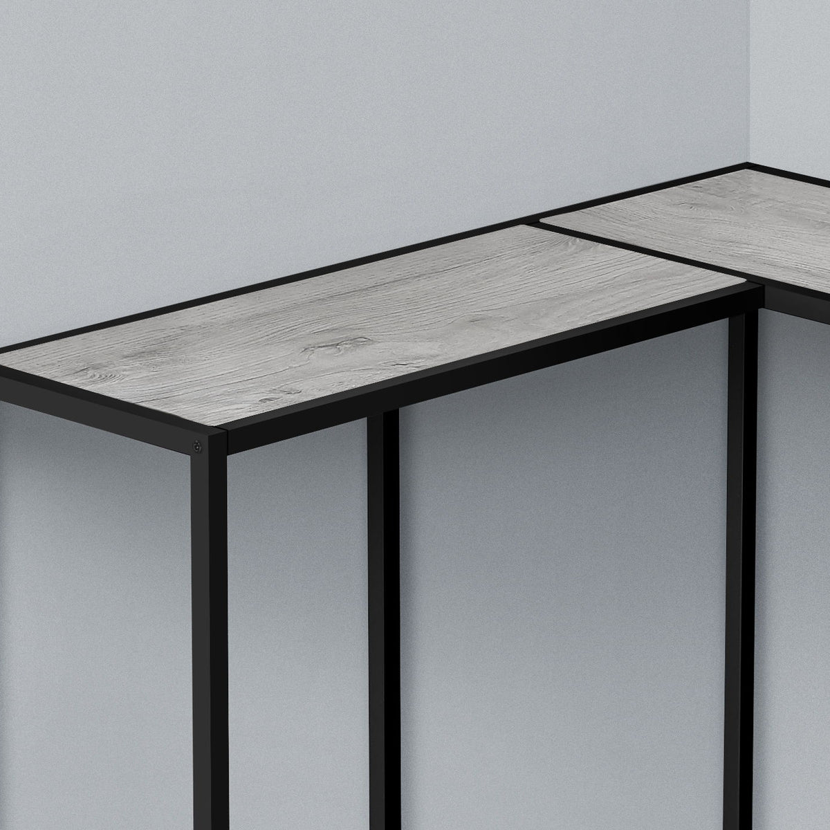 Corner Accent Console Table For Entryway, Unique L-Shaped Design