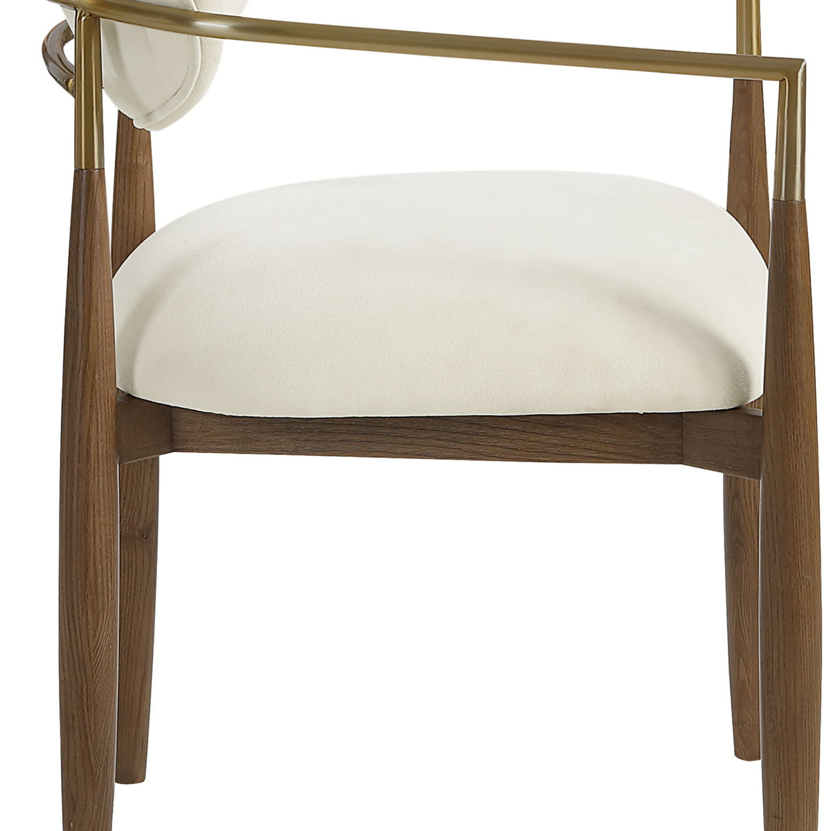 Riccio - Fabric Dining Arm Chair (Set of 2) - Walnut Frame