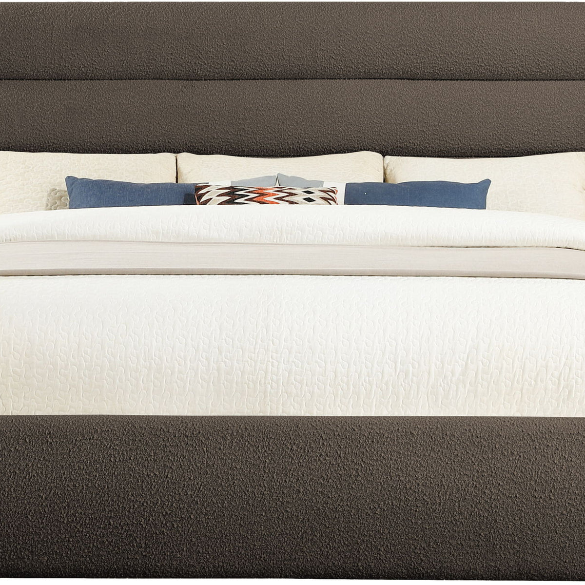 Adam - Boucle Fabric Bed With 52" Headboard