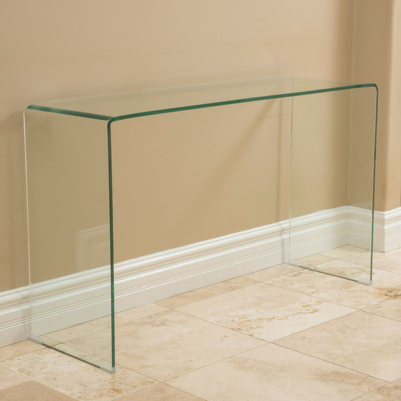 Cadyn - Tempered Glass Console Table Sleek Design - Clear
