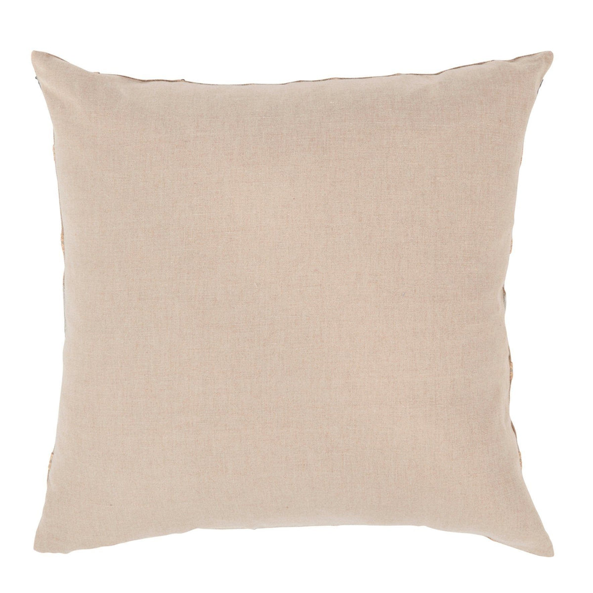 Stratton ML pillow, solid beige square pillow with stitched edges
