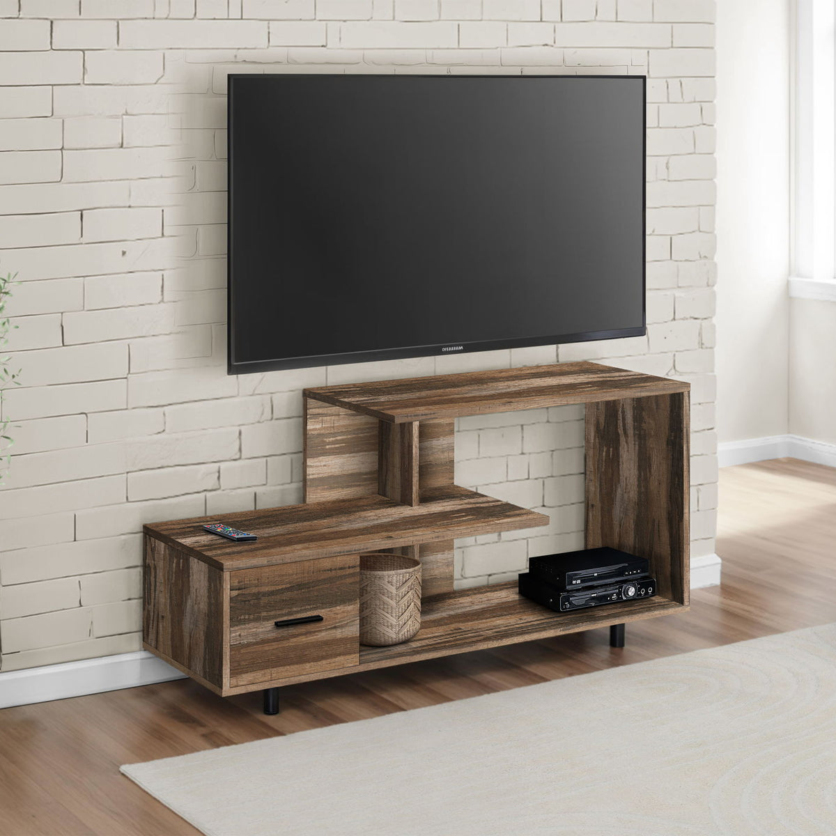 TV Stand, Console, Media Entertainment Center, Storage Drawer, Contemporary