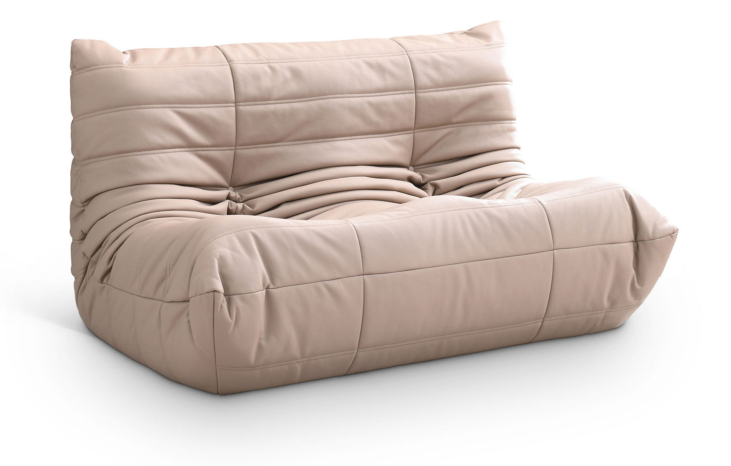 Relax - Vegan Leather 54.75" Upholstered Loveseat - Tan