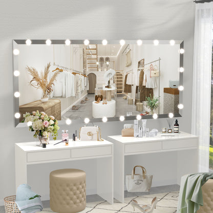 Full Length Mirror With Lights Full Body Vanity Mirror With 3 Color Modes Lighted Standing Floor Mirror For Dressing Room Bedroom Wall Mounted Touch Control
