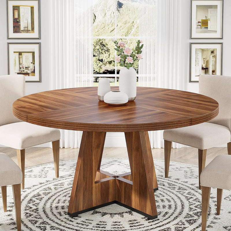 Round Dining Cross Base Kitchen Table