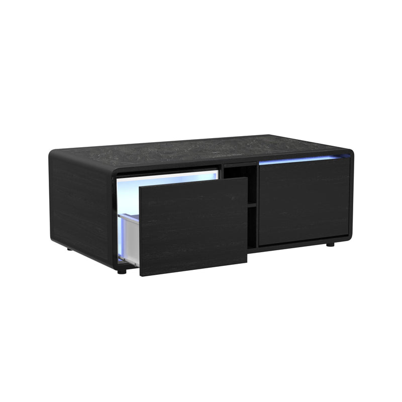 Halo - Smart Coffee Table With Fridge And Speaker - Black