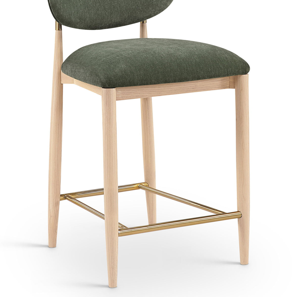 Riccio - Fabric Stool - Natural Frame