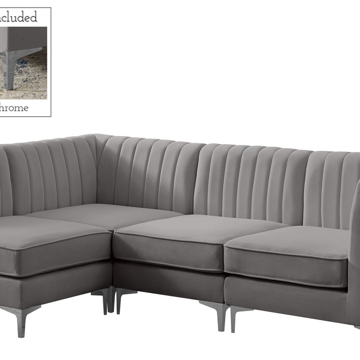 Alina - 4 Piece Modular L-Shaped Sectional
