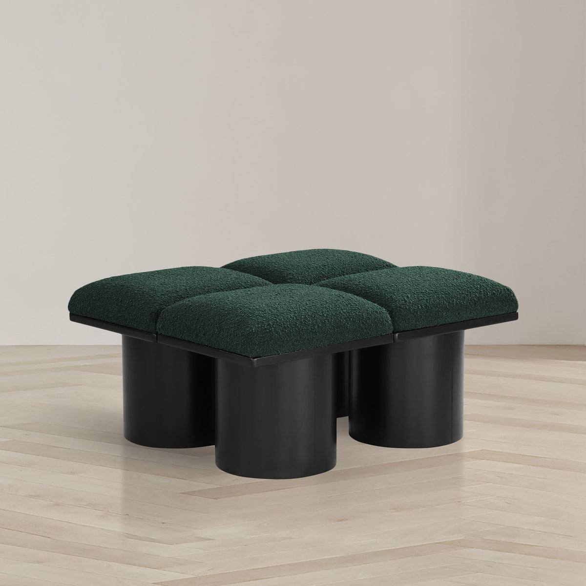 Pavilion - 4 Piece Modular Bench With Black Base