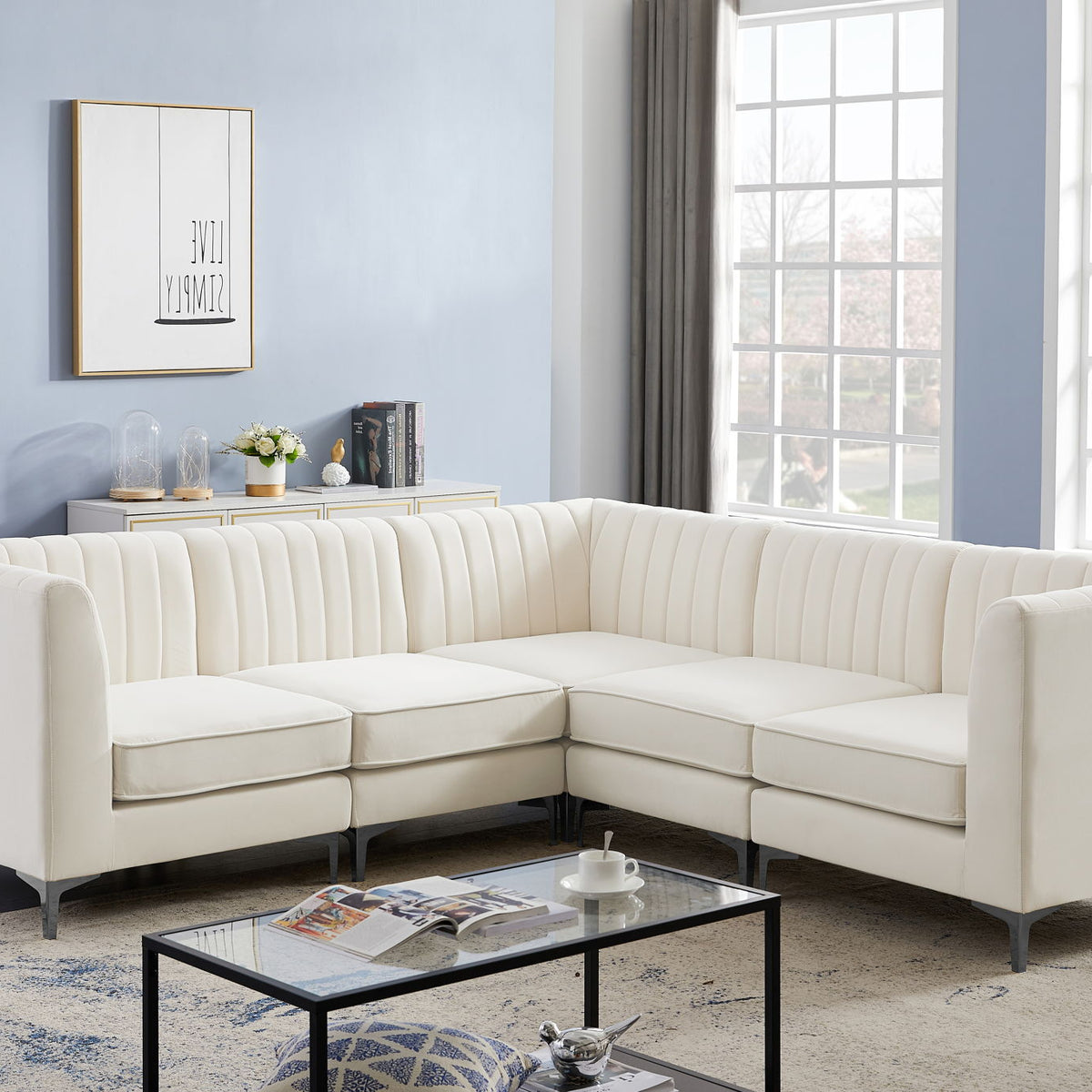 Alina - 5 Piece Modular Corner Sectional