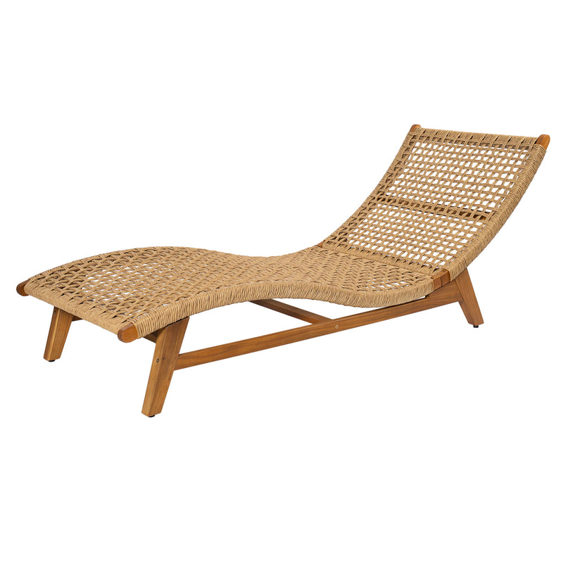 Amalfi - Outdoor Sun Lounger - Light Brown / Teak