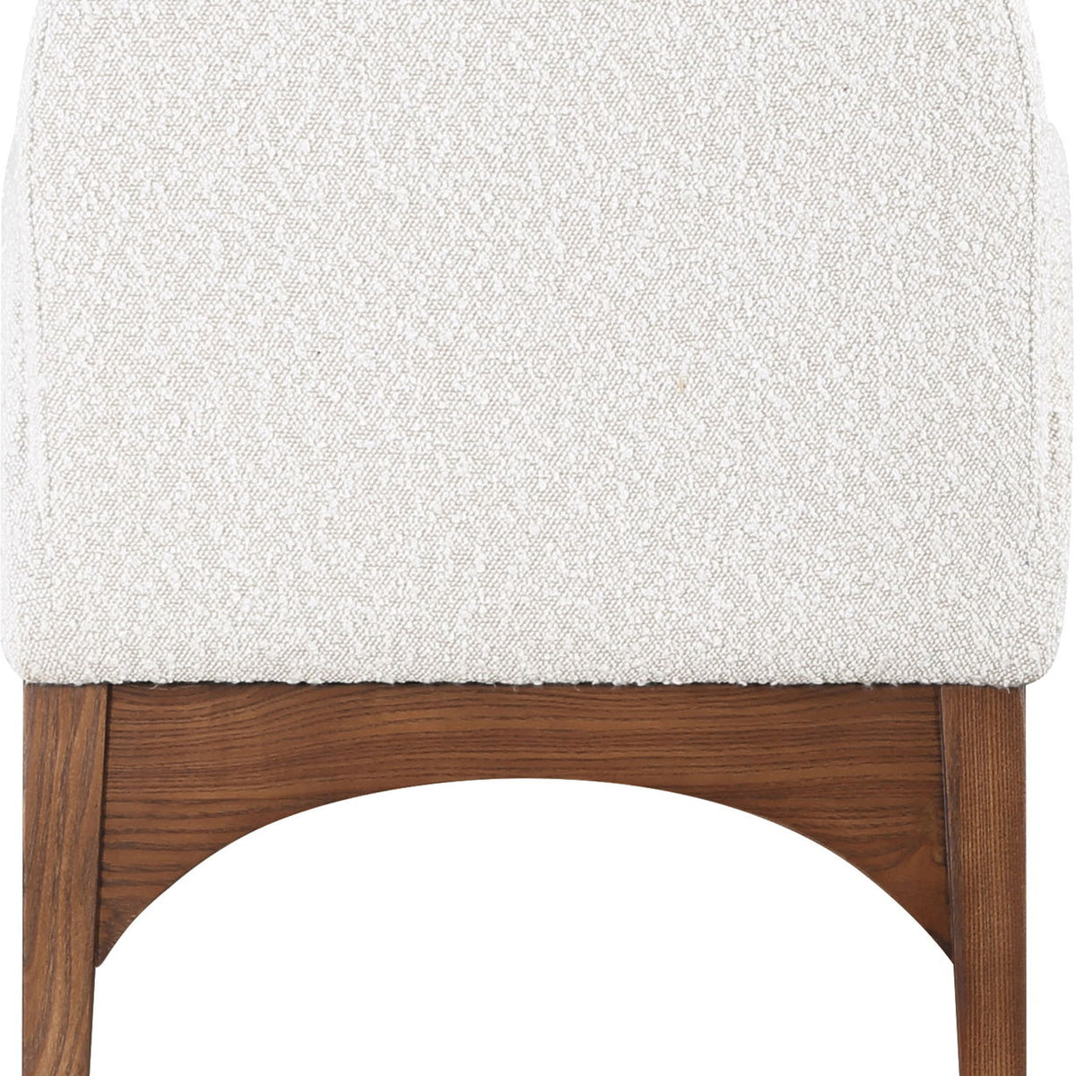 Waldorf - Boucle Dining Arm Chair With Brown Legs