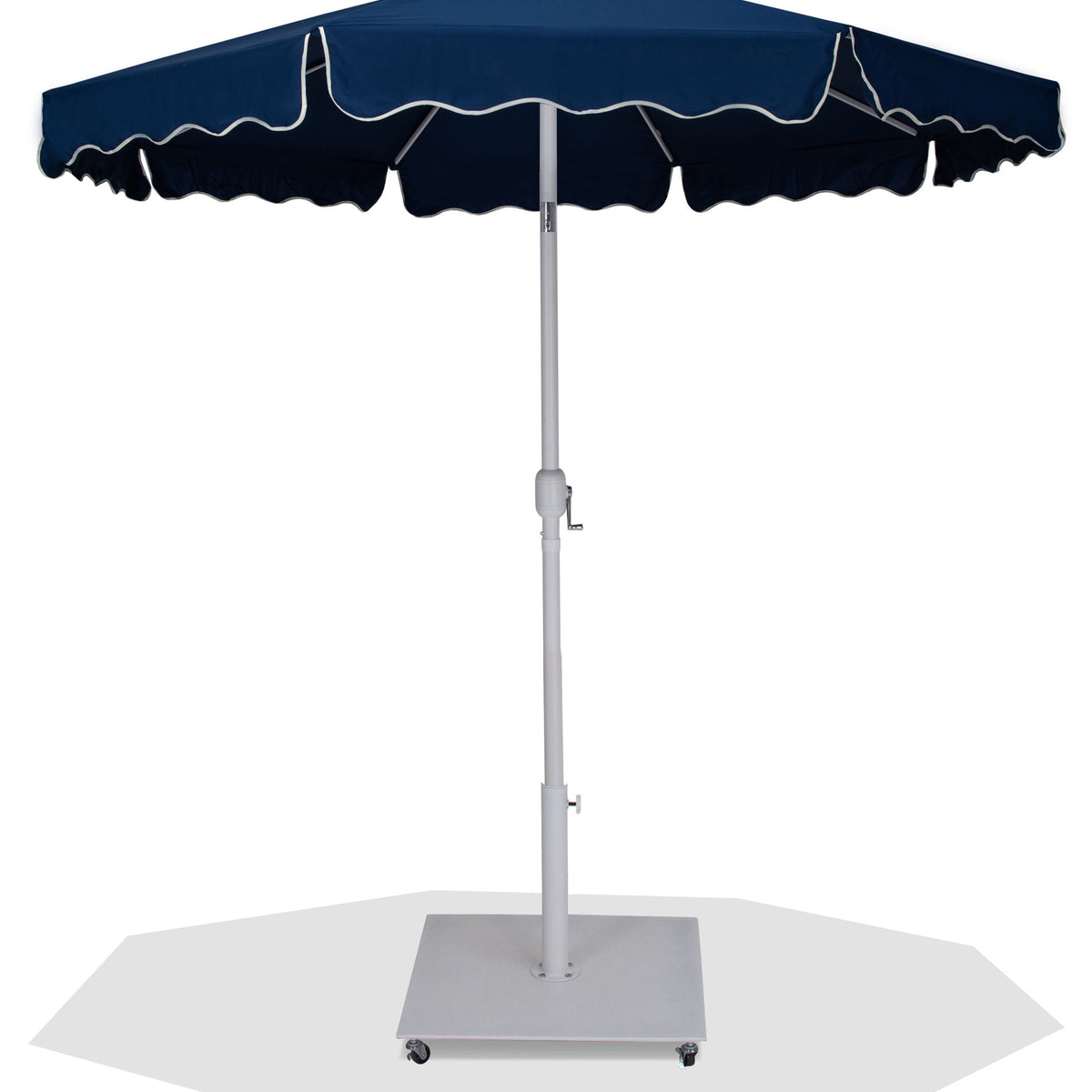 Amalfi - Aluminum Patio Umbrella - White Base / White Pole