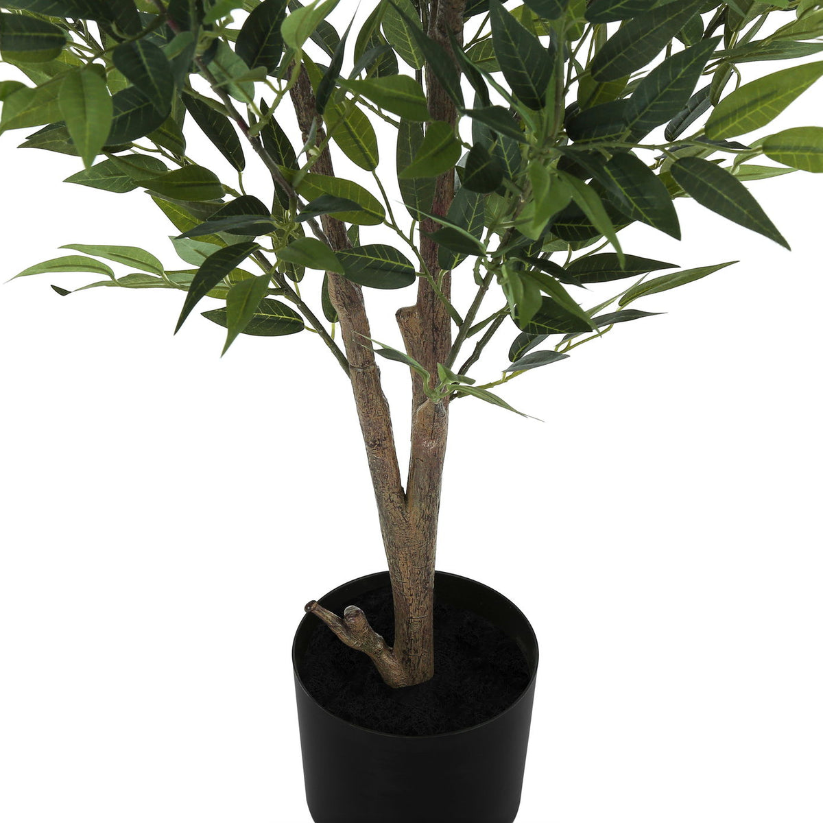 47" Tall, Artificial Plant, Acacia Tree, Indoor, Faux, Fake, Floor, Greenery, Potted, Silk, Decorative - Green / Black