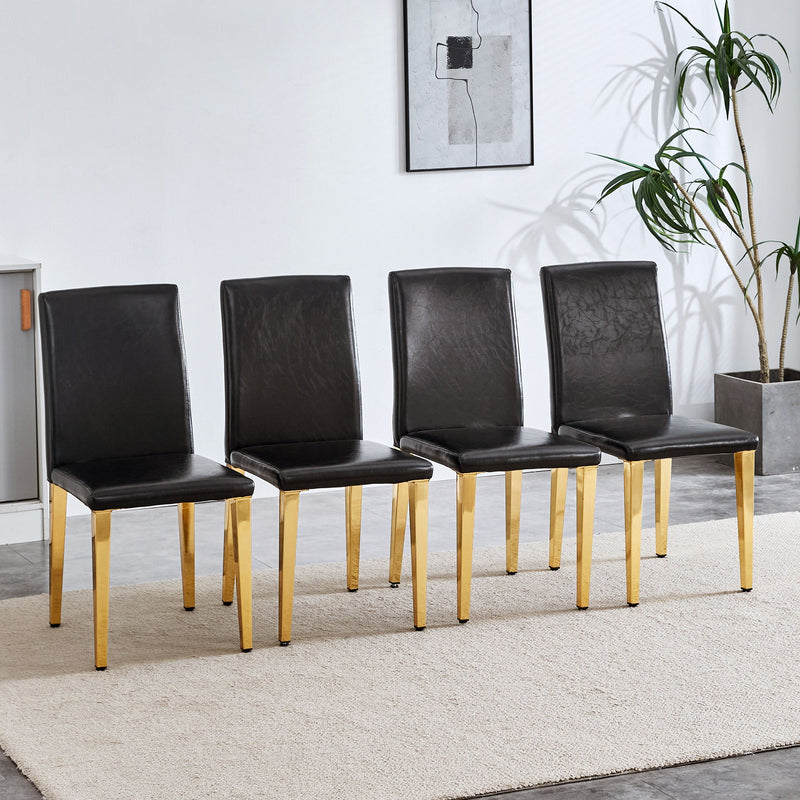 Elegant Upholstered Chairs With Metal Legs