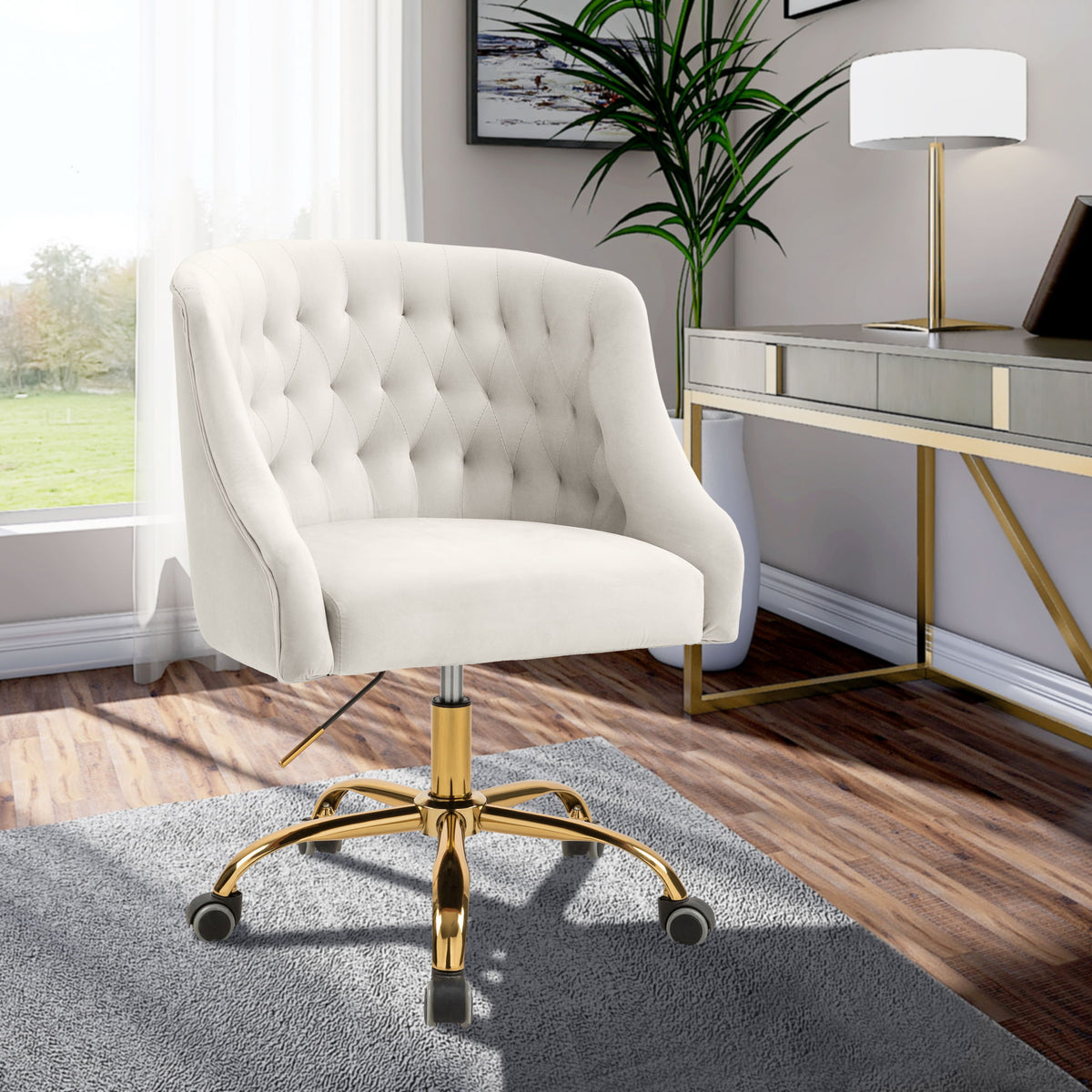 Arden - Office Chair with Gold Legs