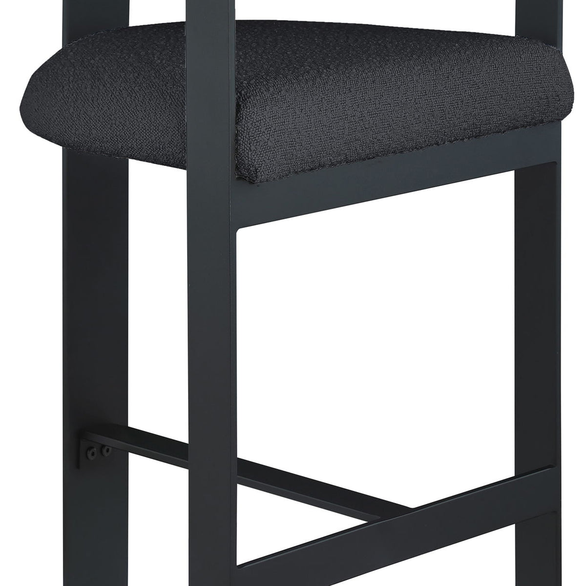 Romeo - Boucle Counter Stool With Black Base (Set of 2)