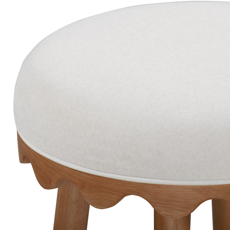 Oodle - Performance Vegan Mohair Light Walnut Stool
