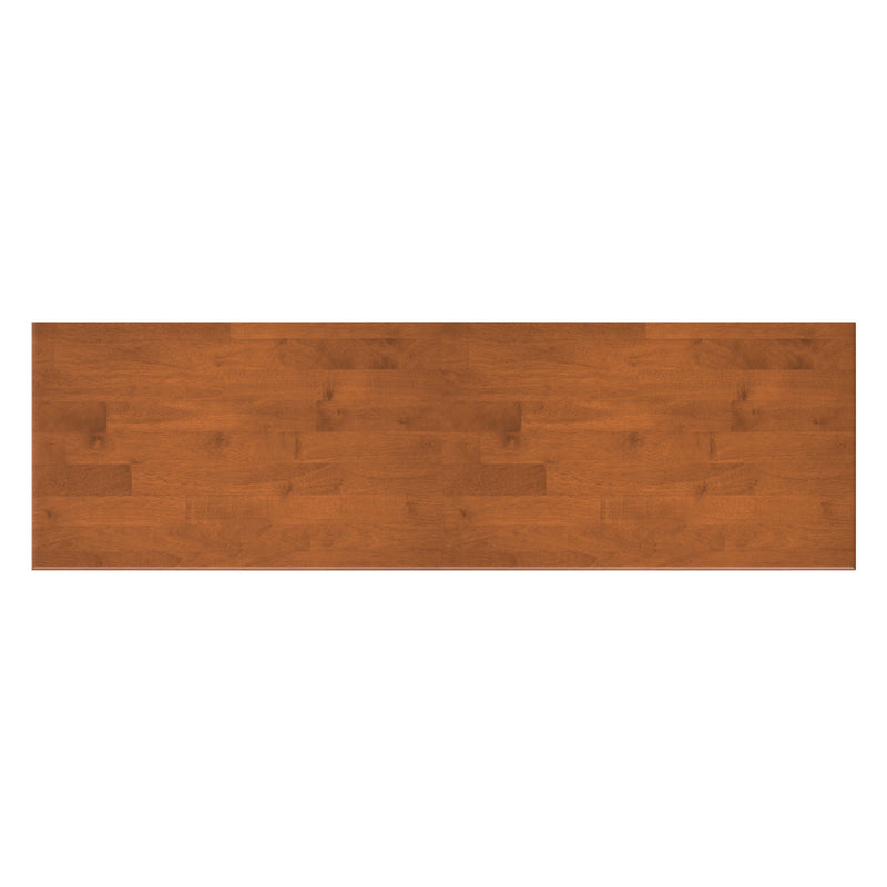 Warm brown wood grain panel with rectangular shape and flat finish