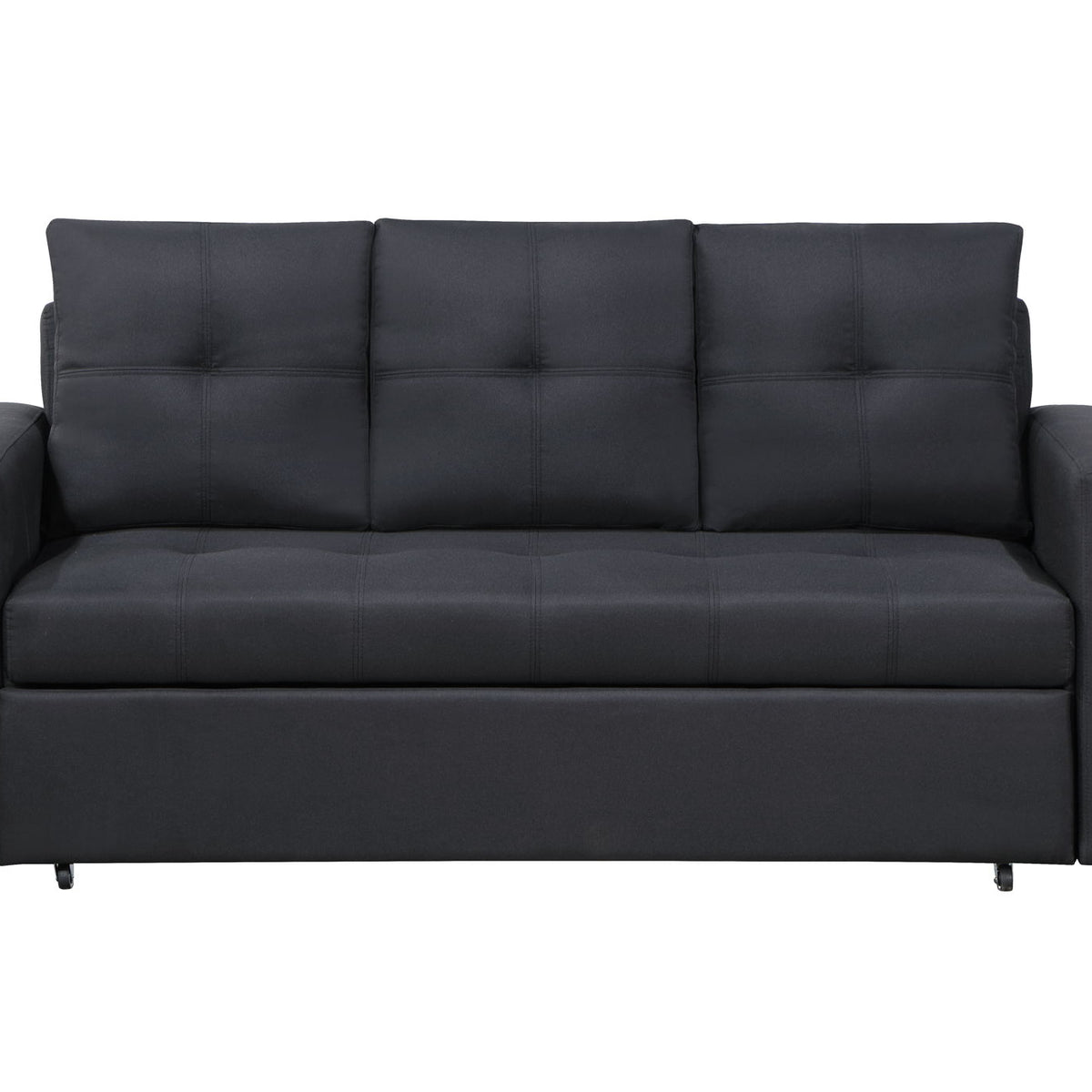 Aiden - Linen Fabric Sleeper Sofa With Tufting