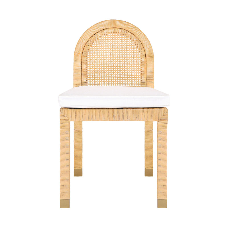 Amara - Rattan Arched Back Dining Chair - Natural