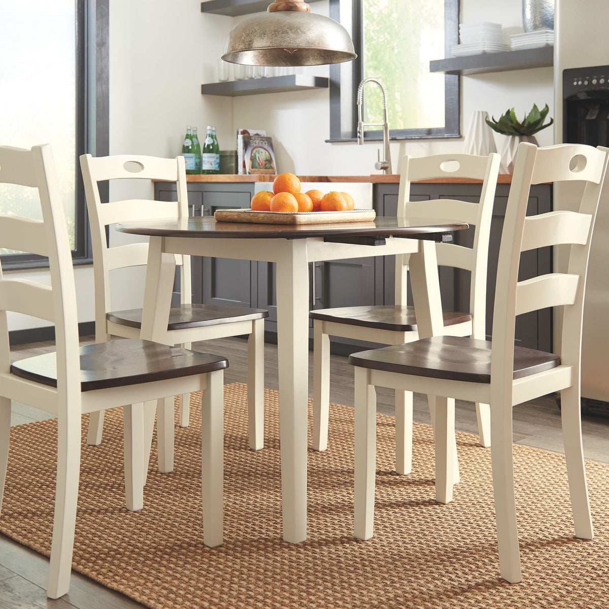 Woodanville - Dining Room Side Chair (Set of 2) - Cream / Brown