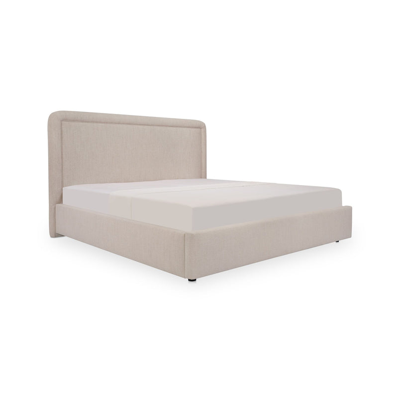 Simon - King Storage Bed - Flecked Beige