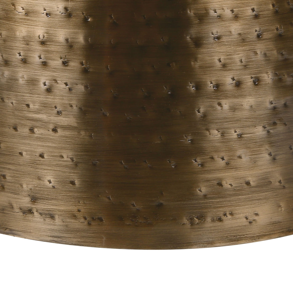 Drum Accent Side Table, Hammered Texture