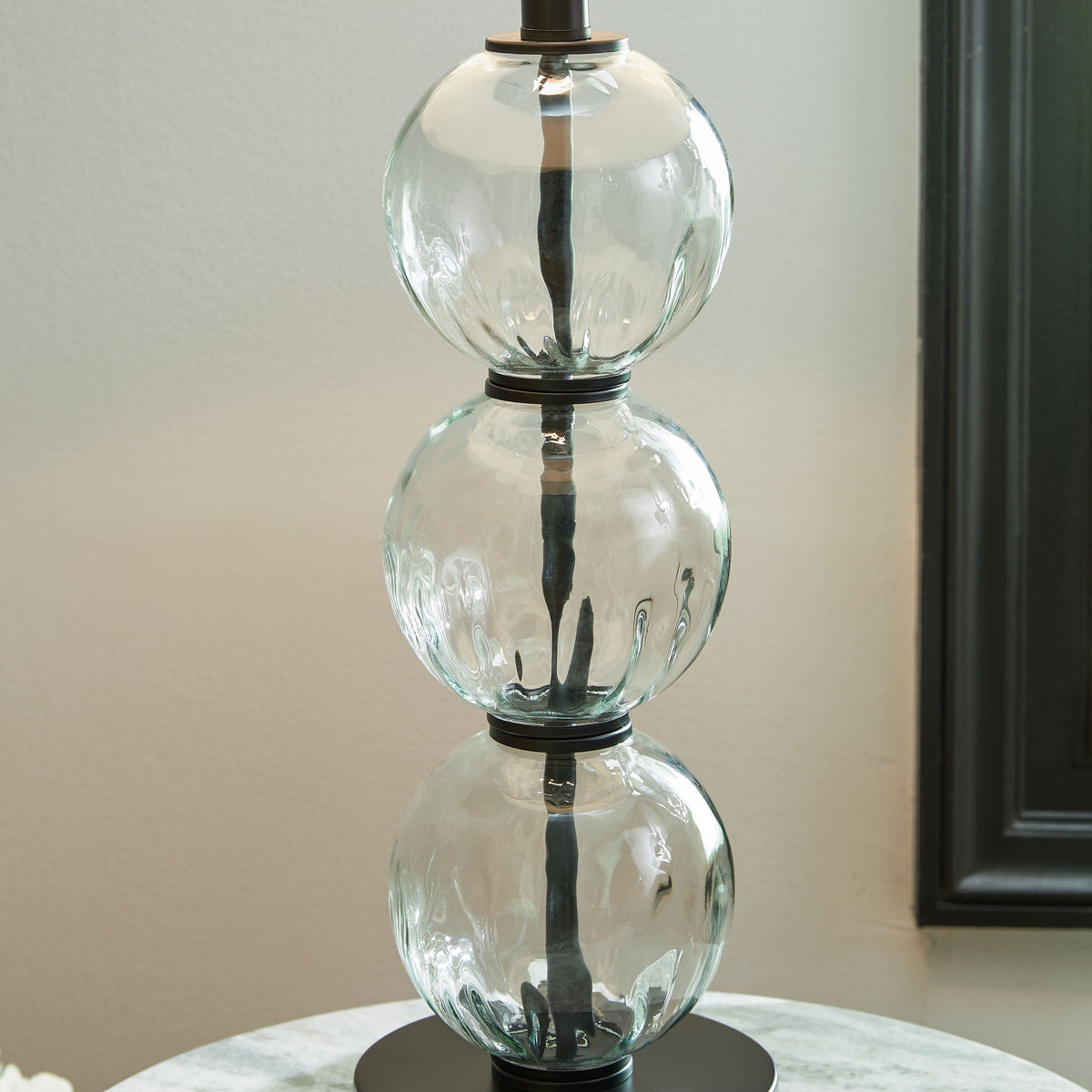 Airbal - Glass Table Lamp (Set of 2) - Clear / Black