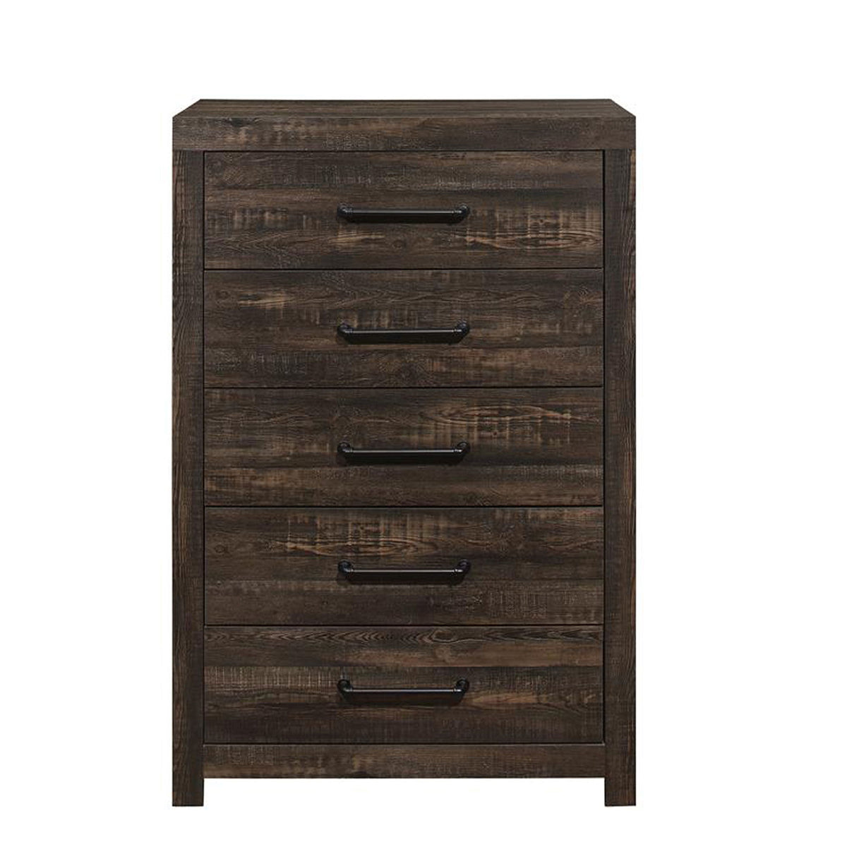 Monica - Chest With Spacious Drawers Bar Handles - Dark Oak