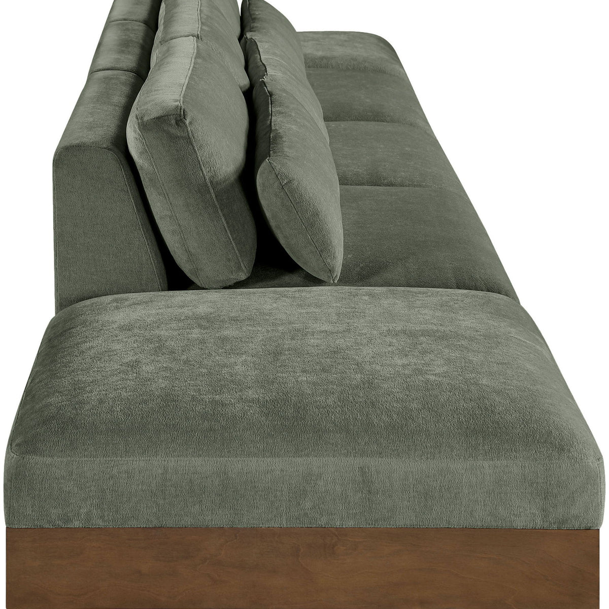 Turin - Chenille Fabric Upholstered Modular Sectional - Green