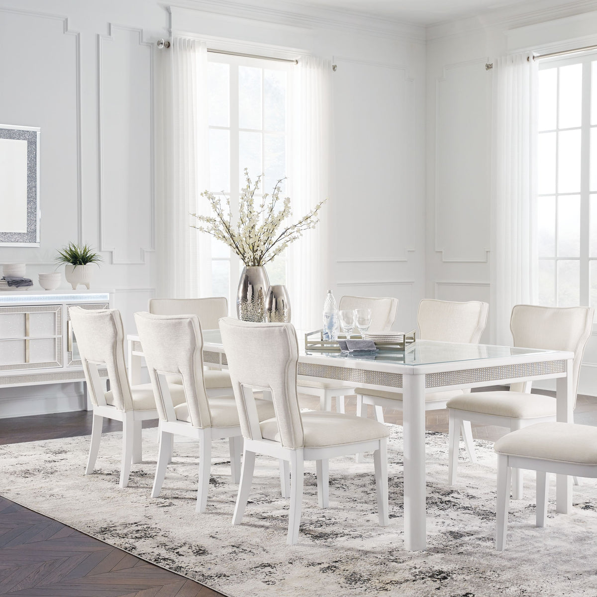 Chalanna - Rectangular Dining Room Extension Table Set