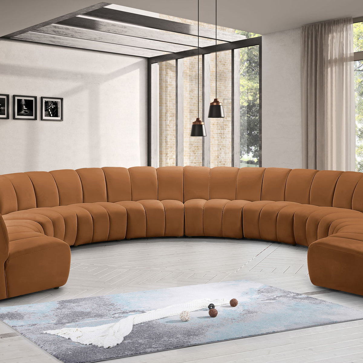 Infinity - 10 Piece Modular Sectional - Saddle