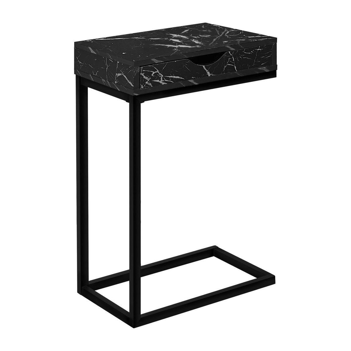 Accent Table, C - Shaped Contemporary & Modern Elegant Design
