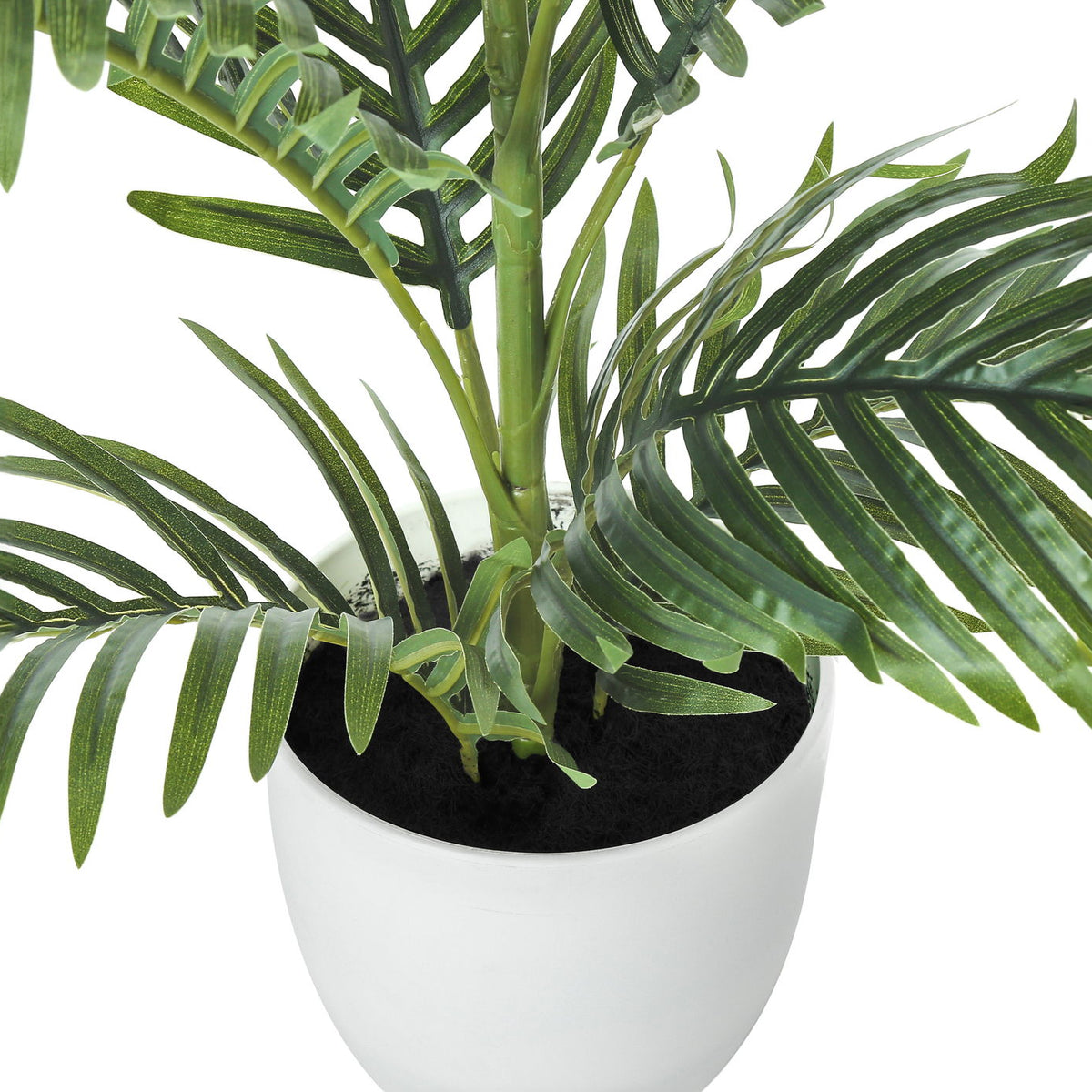 28" Tall, Artificial Plant, Palm Tree, Indoor, Faux, Fake, Floor, Greenery, Potted, Real Touch, Decorative - Green / White