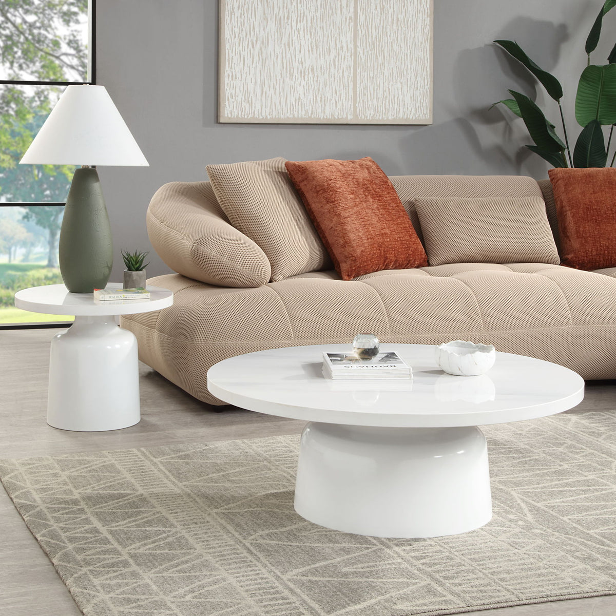 Zaid - Engineering Marble High Gloss Table