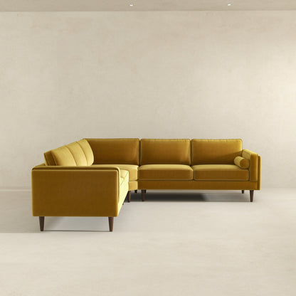 Amber - Velvet Corner Sectional Sofa