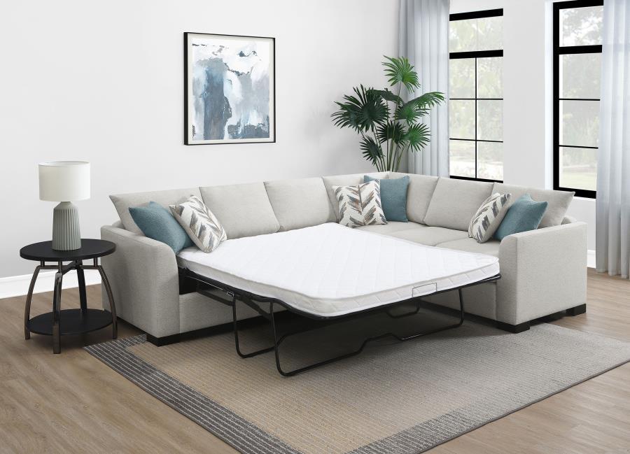Ashford - LAF Sleeper Sofa, Box 1 of 2 - Greige