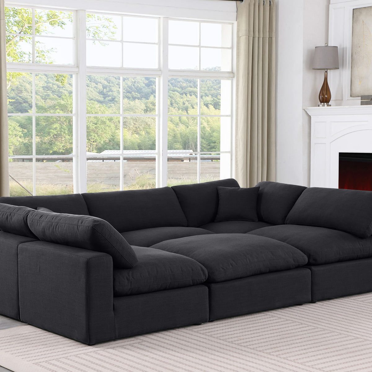 Comfy - 6 Piece Linen Sectional