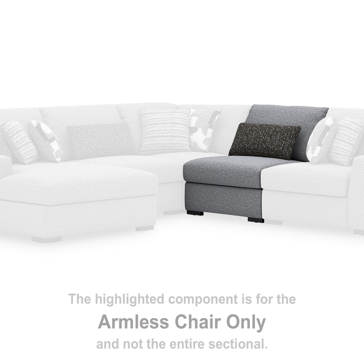 Bealton - Armless Chair - Salt And Pepper