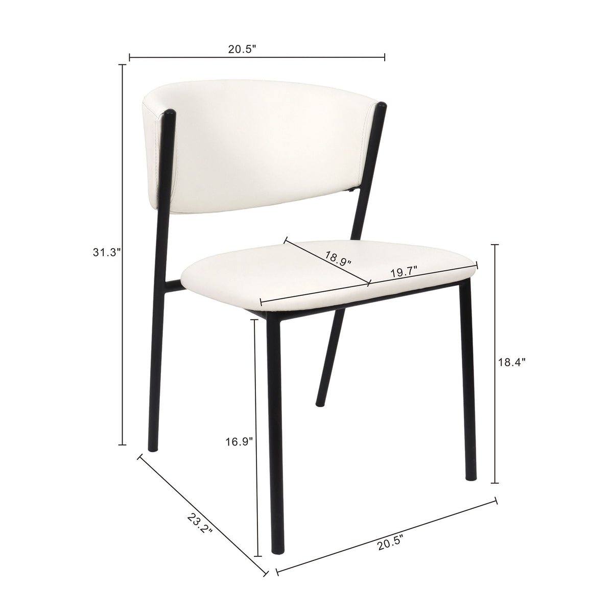 Manhattan Drift - Vegan Leather Metal Side Chair (Set of 4)