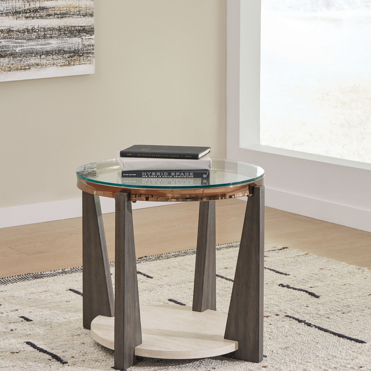 Frazwa - Round End Table - Multi