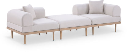 Laguna - 3 Piece 106.5" Outdoor Patio Modular Sofa With Backless Seat