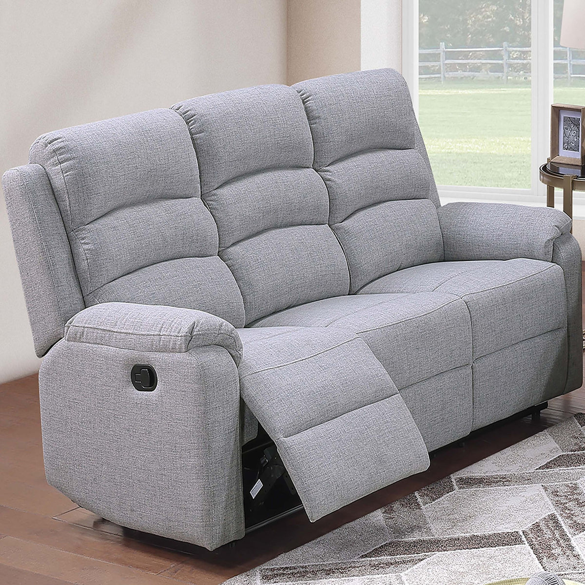 Modern Living Room Set With Manual Recliner