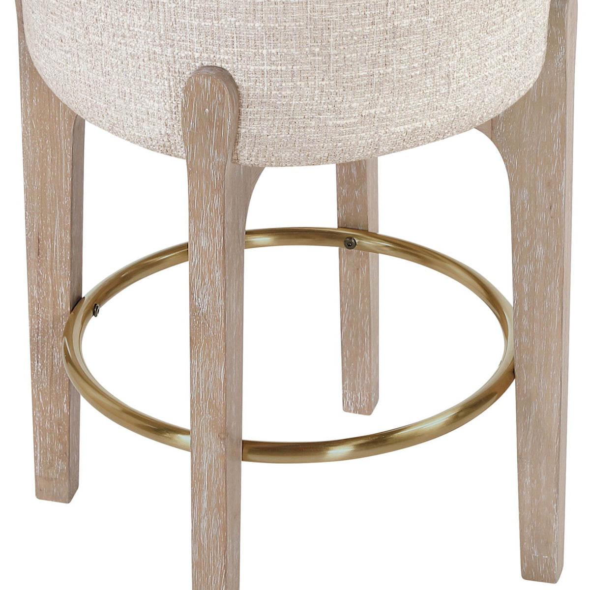 Torino - Backless Counter Stool With Brushed Natural Base (Set of 2)