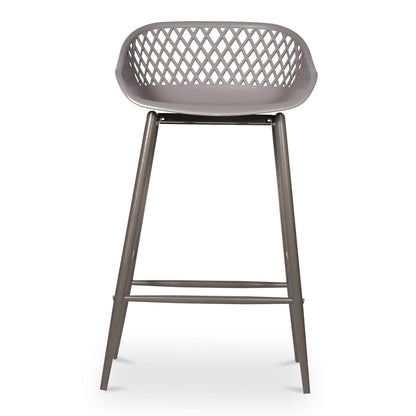 Piazza - Outdoor Counter Counter Stool (Set of 2) - Gray